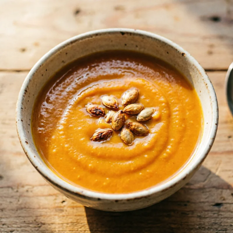 Sopa Cremosa de Calabaza y Jengibre