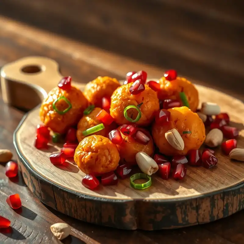 Bolas de Boniato Ahumado con Granada