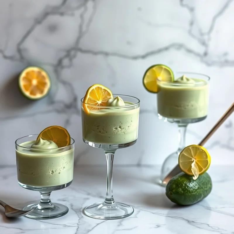 Mousse Helado de Aguacate y Lima Especiado