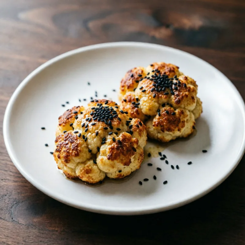 Buñuelos de Coliflor con Koji y Sésamo