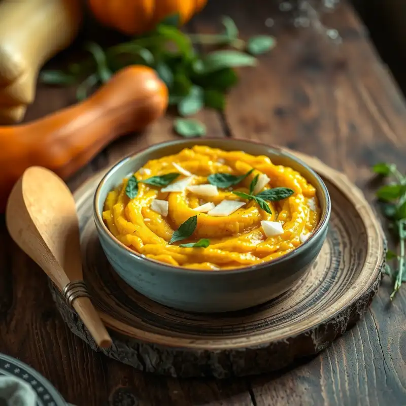 Risotto Cremoso de Calabaza y Salvia con Parmesano Crujiente