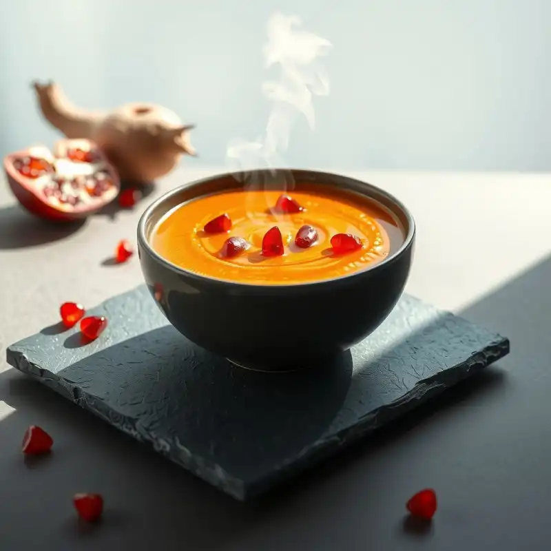 Crema de Boniato y Castañas Flambeada