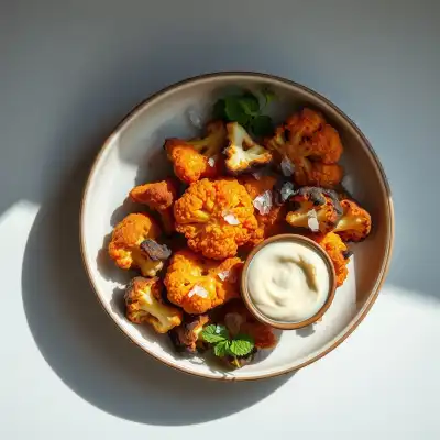 Tostones de Coliflor Crujientes con Alioli de Ajo Asado