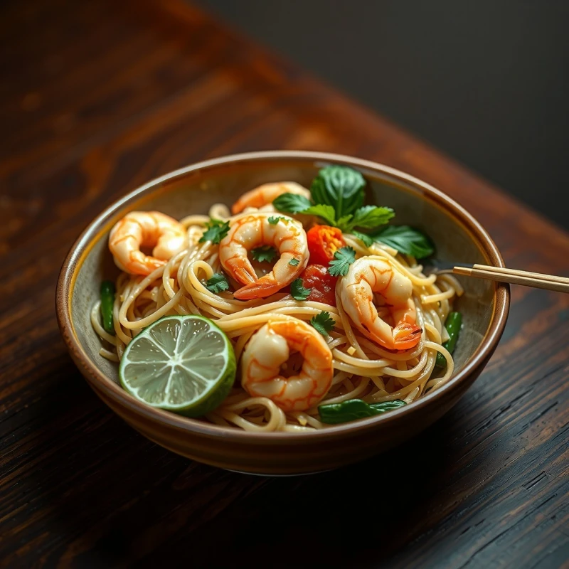 Pad Thai de Camarones Rápido y Auténtico