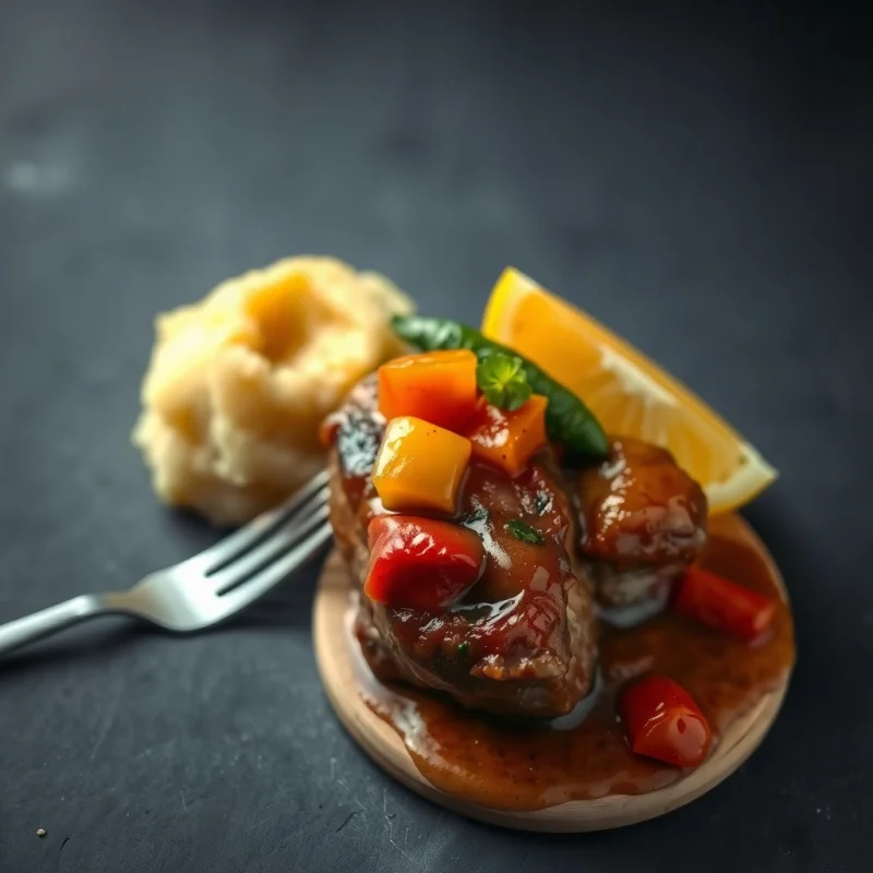 Ossobuco Estofado con Salsa de Naranja y Jengibre