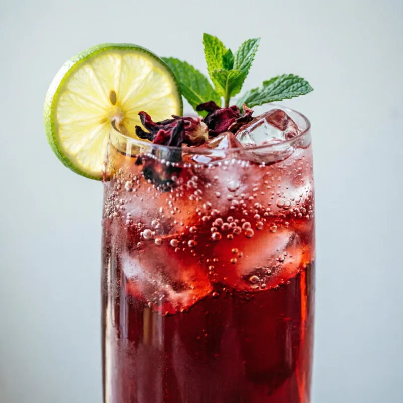 Agua Fresca de Jamaica Chispeante