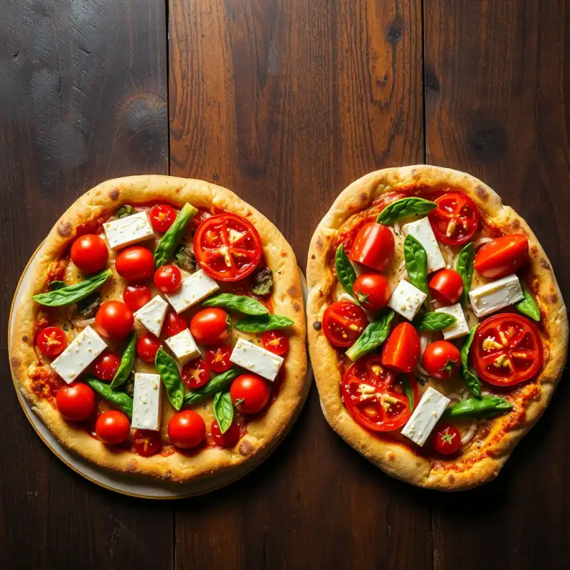 Pizza Primavera de Verduras y Queso de Cabra