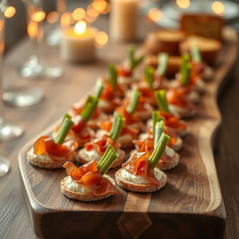 Canapés Sorpresa de Queso y Jamón