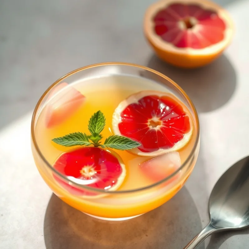 Consomé de Alcachofa y Pomelo Helado