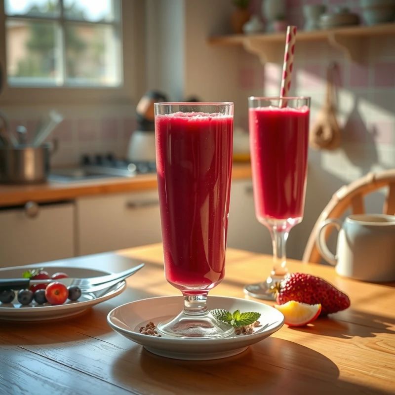 Smoothie Energizante de Bayas y Espinacas