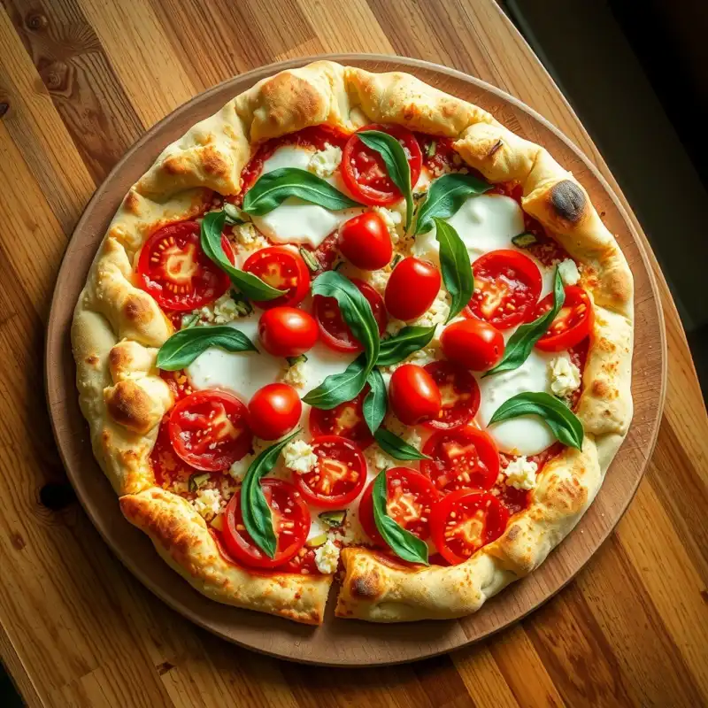 Pizza Primavera Fresca con Ricotta Cremosa