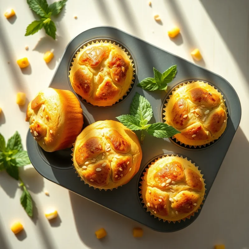 Muffins de Maíz y Menta Ahumada