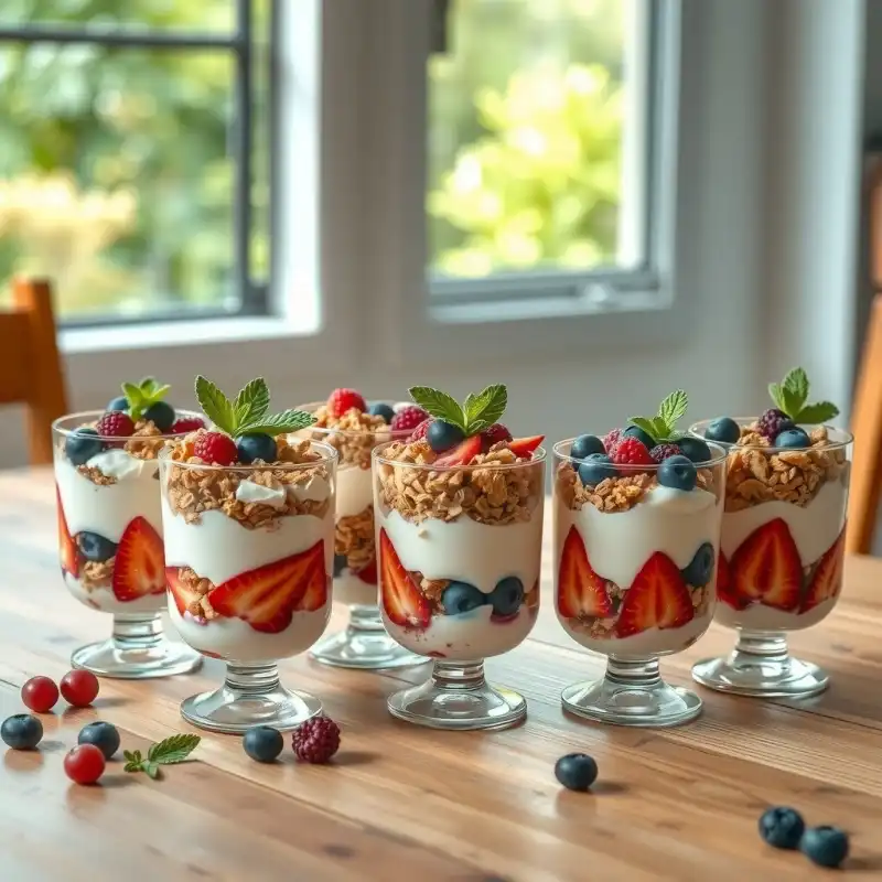 Amanecer de Bayas y Yogur Cremoso