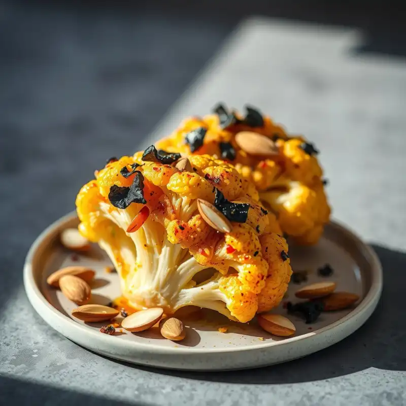 Corazones de Coliflor con Toque Marino