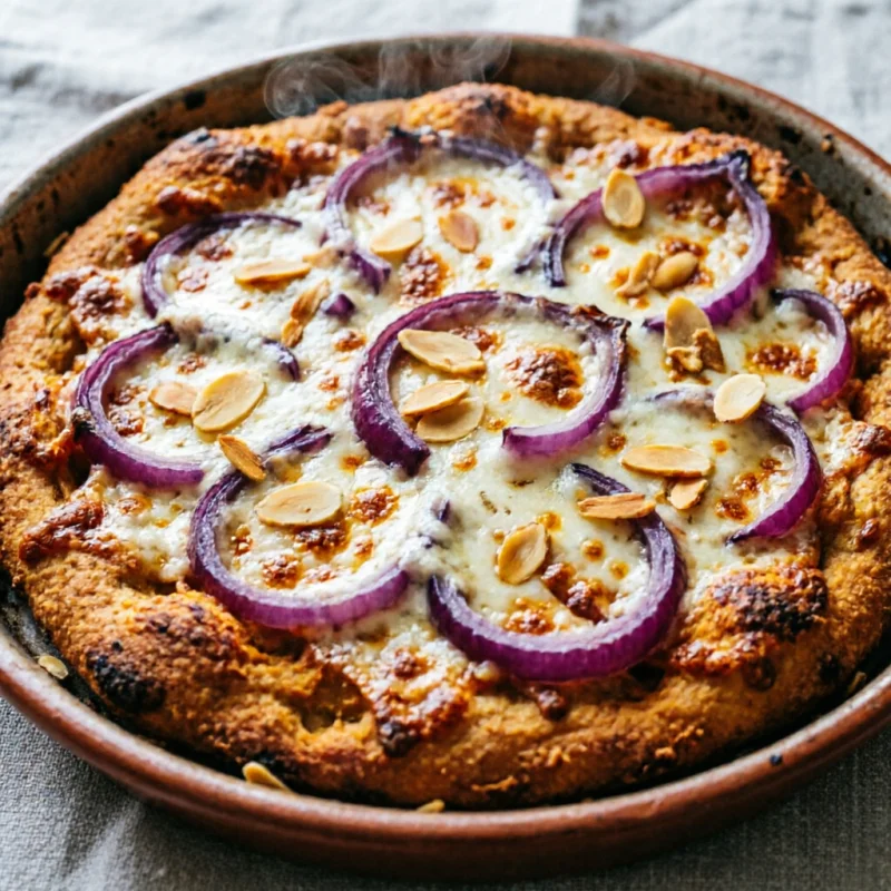 Pizza de Boniato y Nuez Moscada con Toque Ahumado