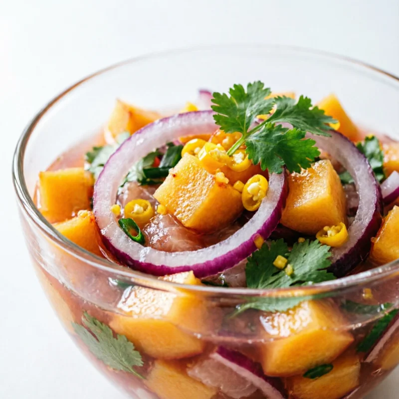 Ceviche de Pelón Keto con Ají Amarillo
