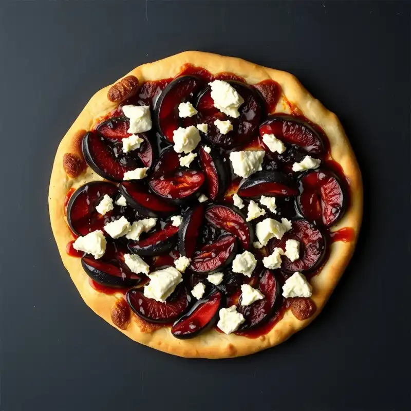 Pizza de Ciruelas Negras y Balsámico