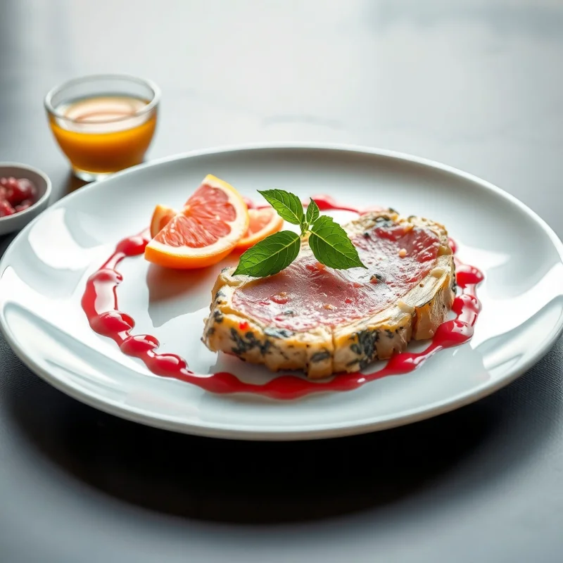Solomillo Balsámico con Remolacha y Espuma de Pomelo