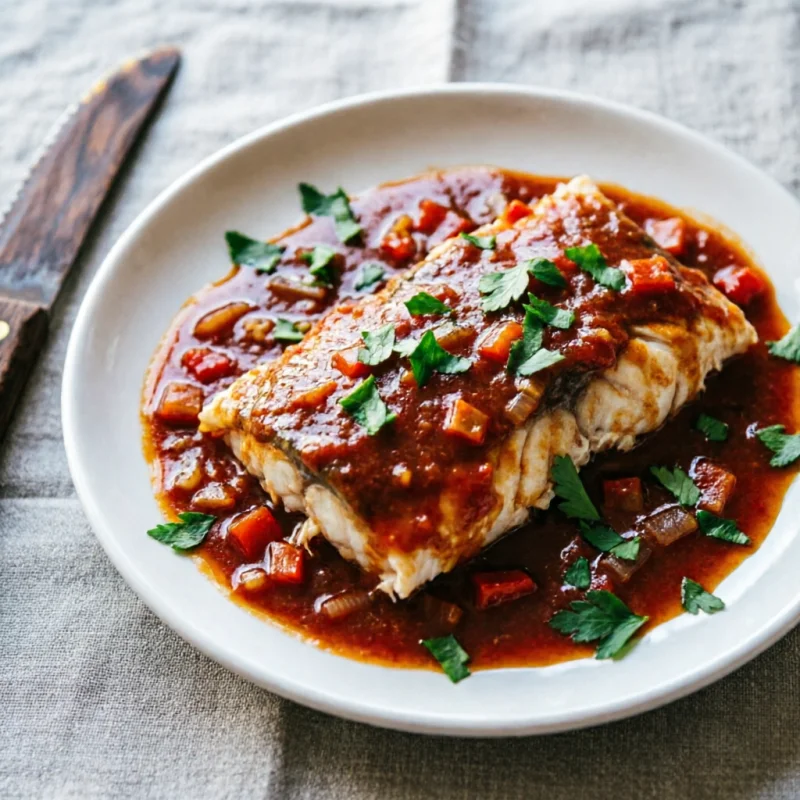 Bacalao a la Vizcaína con Perejil Fresco
