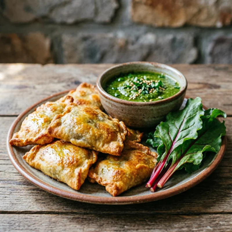 Buñuelos de Calabaza con Salsa de Garam Masala y Menta