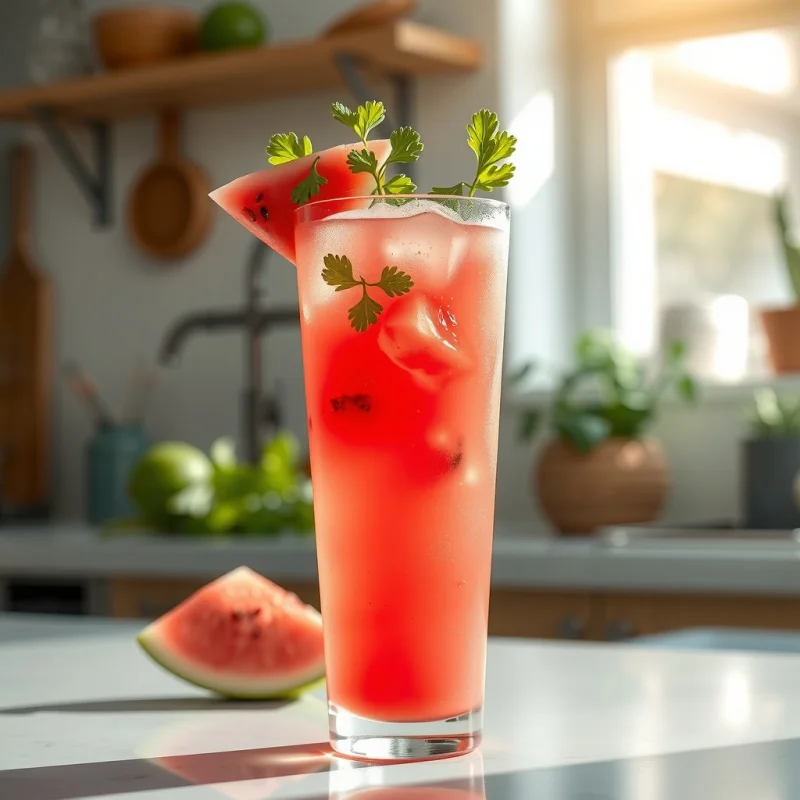 Elixir Refrescante de Melón De Agua y Jengibre