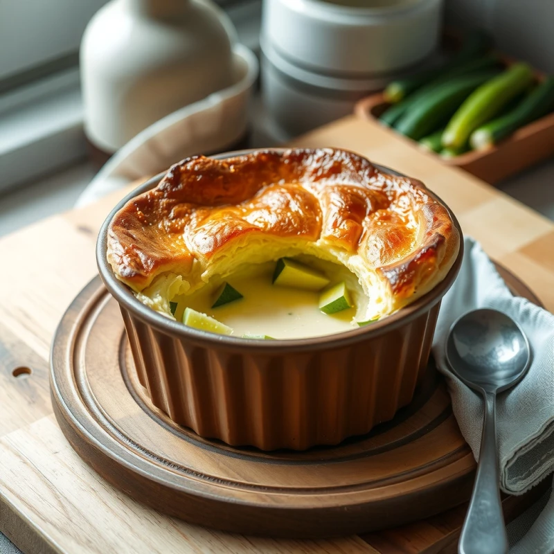 Soufflé Cremoso de Queso de Cabra y Espárragos