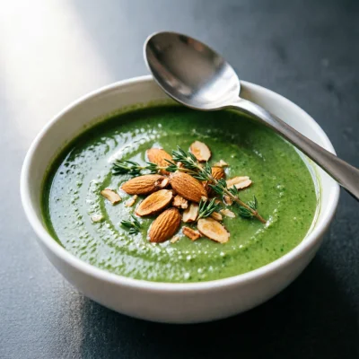 Crema de Brócoli Rostizado y Almendra