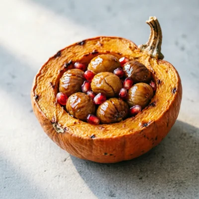 Calabaza Rostizada con Castañas Glaseadas