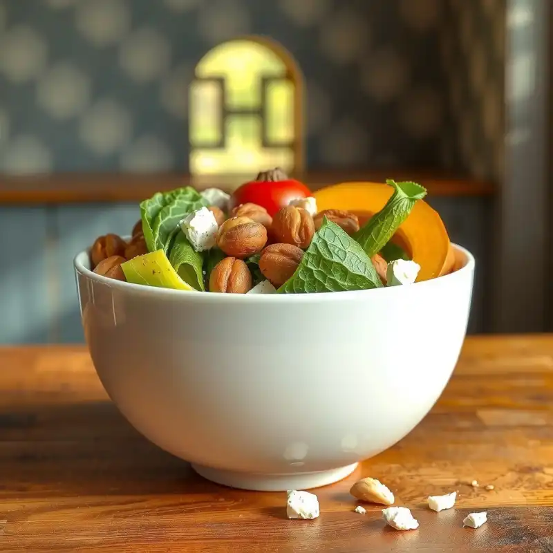 Ensalada Otoñal de Calabaza Asada y Queso Feta