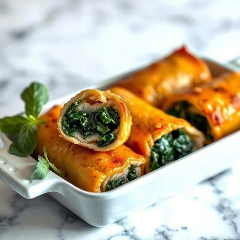 Canelones Keto de Alcachofa y Pollo