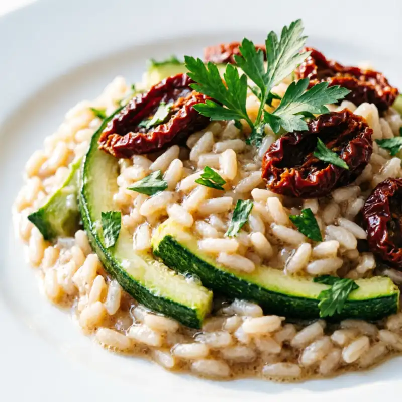 Arroz Cremoso con Calabacín y Tomate Seco