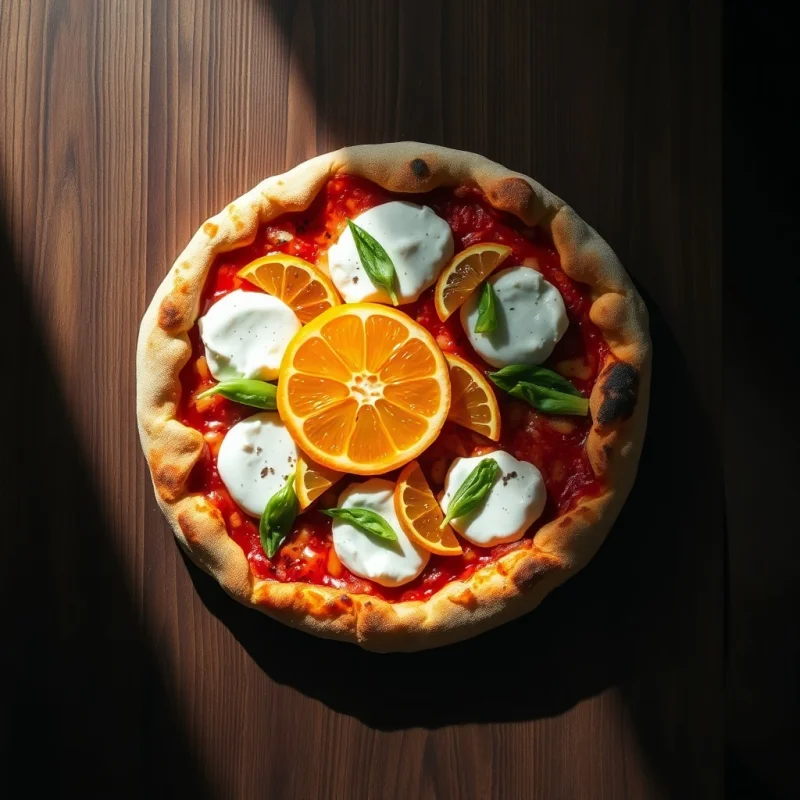 Pizza Invierno Cítrico y Puerro Ahumado