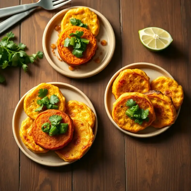 Tostones de Maíz con Salsa Verde de Cilantro