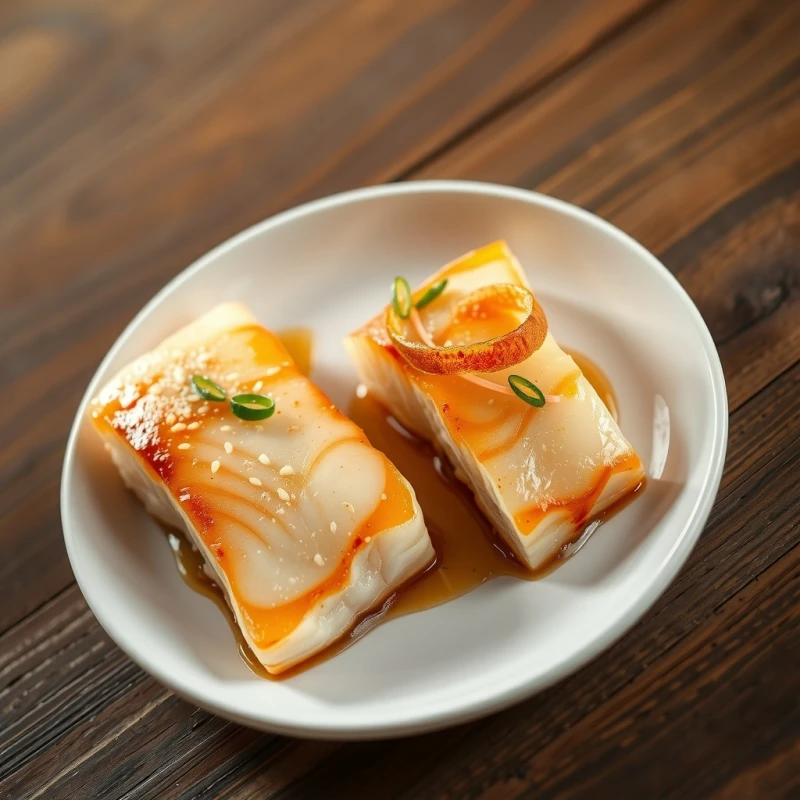 Salmón Glaseado con Miso y Jengibre
