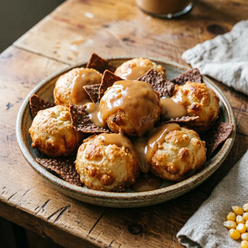 Buñuelos de Elote con Dulce De Leche Esférico