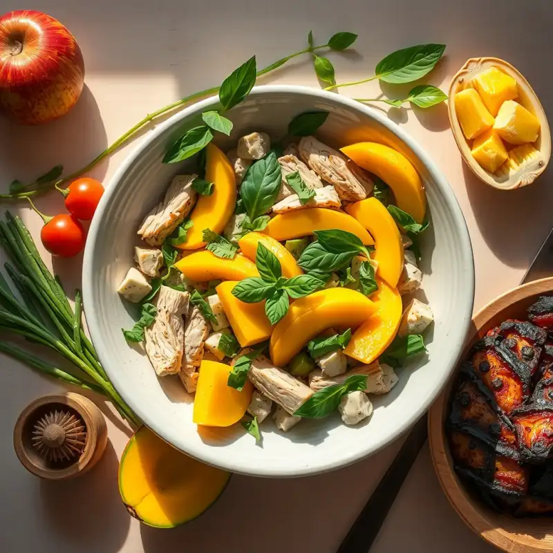 Ensalada de Verano Tailandesa con Salsa de Cacahuete
