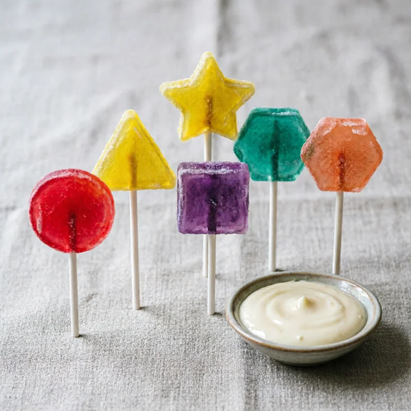 Piruletas de Frutas Fermentadas con Especias Amaderadas