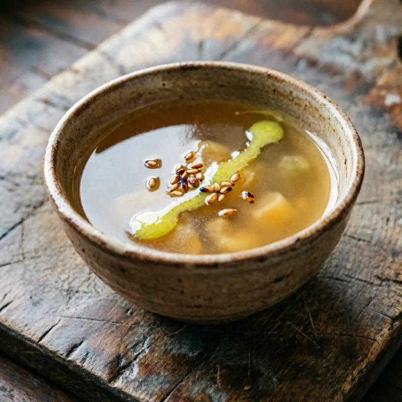 Caldo Aromático de Hojas de Zanahoria y Hierbas