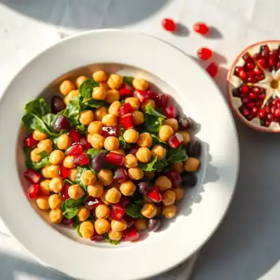 Tabule Cítrico Vegano con Garbanzos y Hierbas