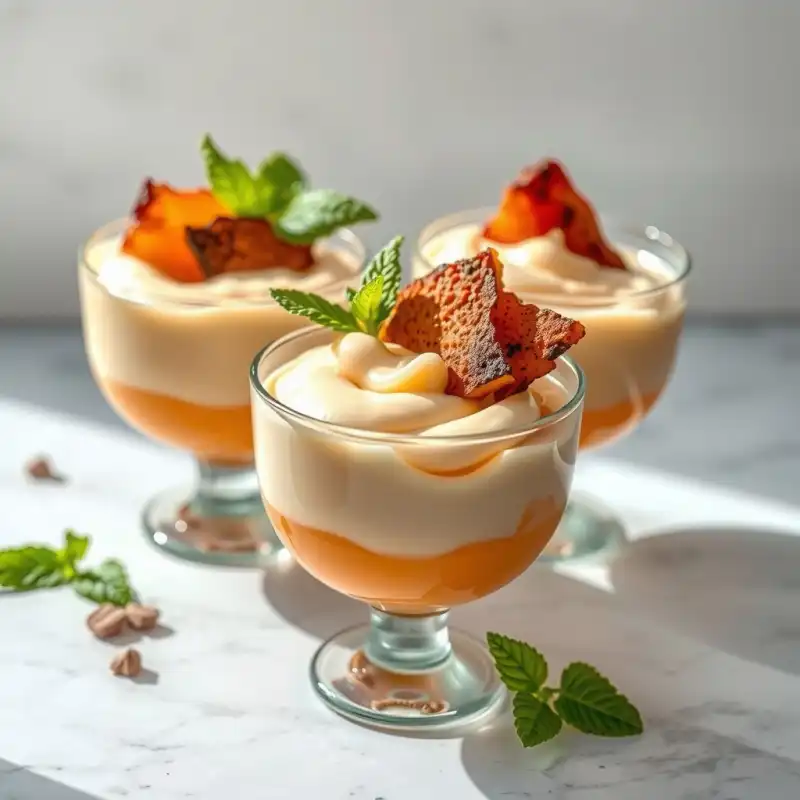 Cremoso de Melón y Menta con Polvo de Café