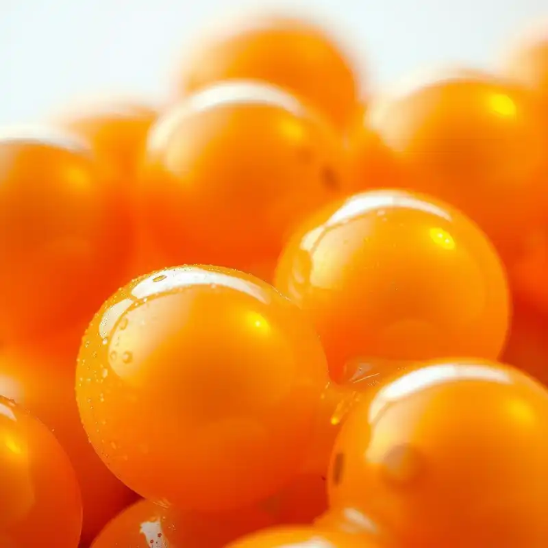 Esferas de Mango Cremosas con Anís Estrellado