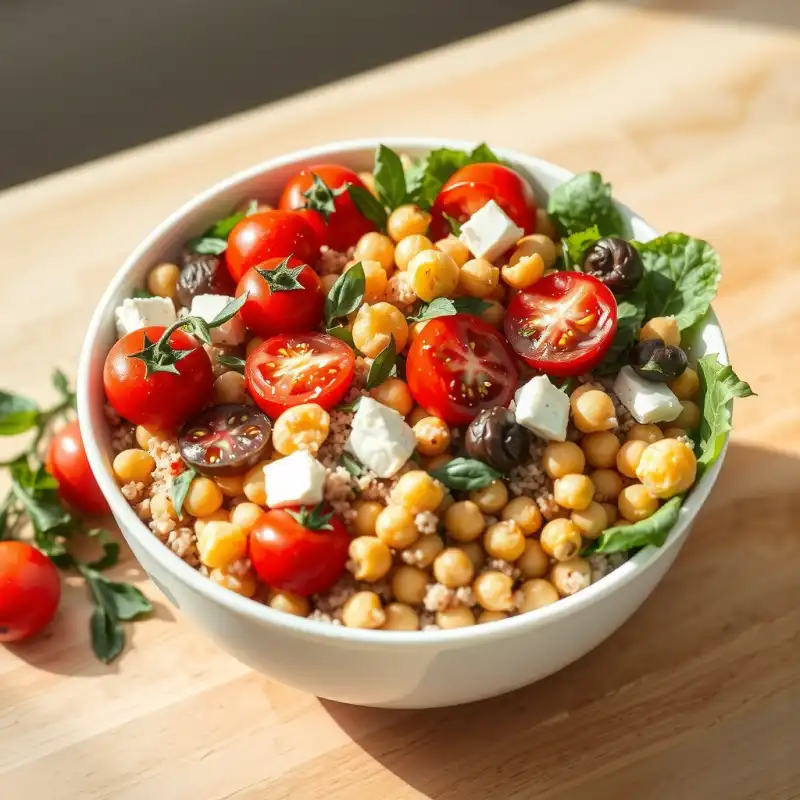 Ensalada Mediterránea de Quinoa Vibrante