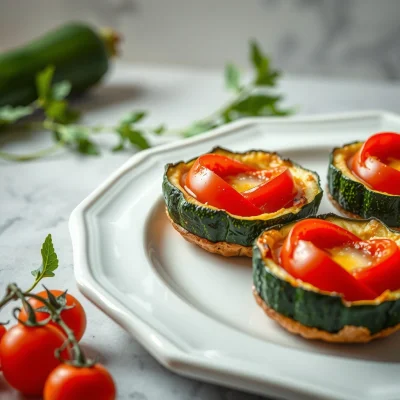 Tartaletas de Calabacín Rellenas de Miso y Tomate