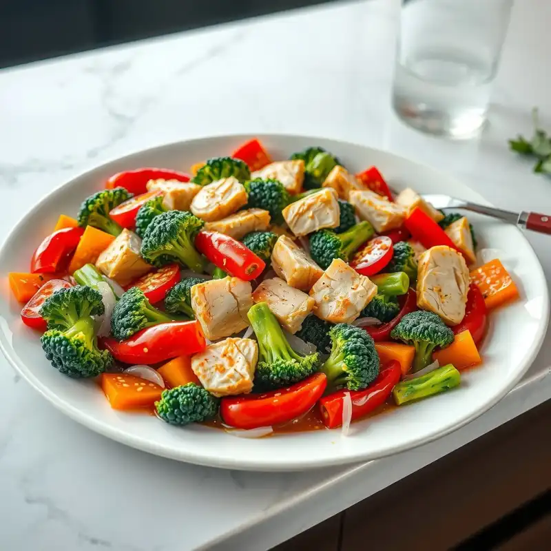 Salteado Rápido de Pollo y Verduras Exprés