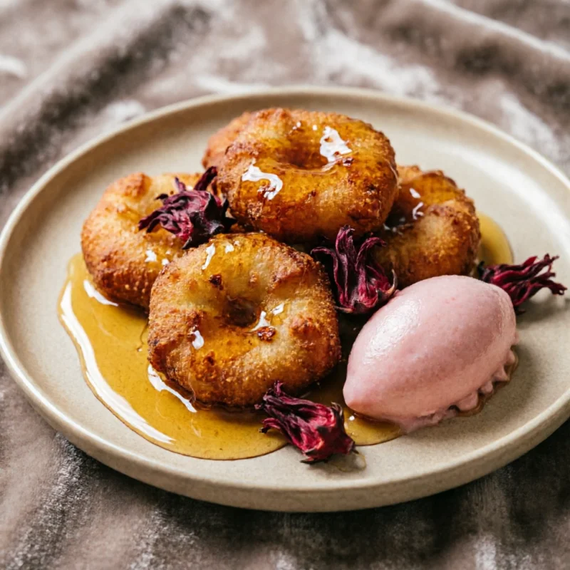Buñuelos de Nochebuena con Sorbete de Tamarindo