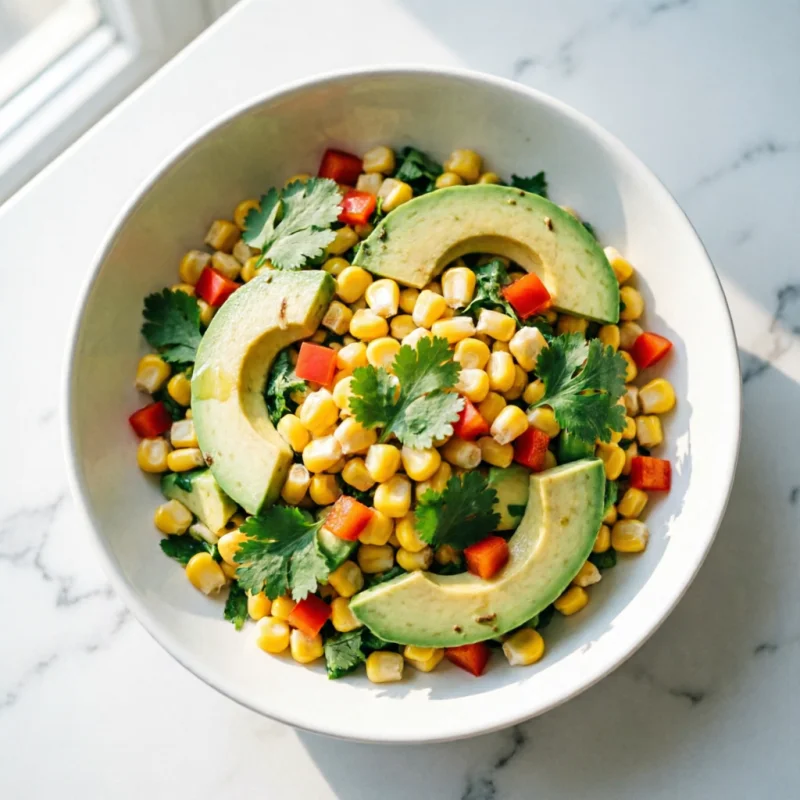 Ensalada Fresca de Maíz Dulce y Palta