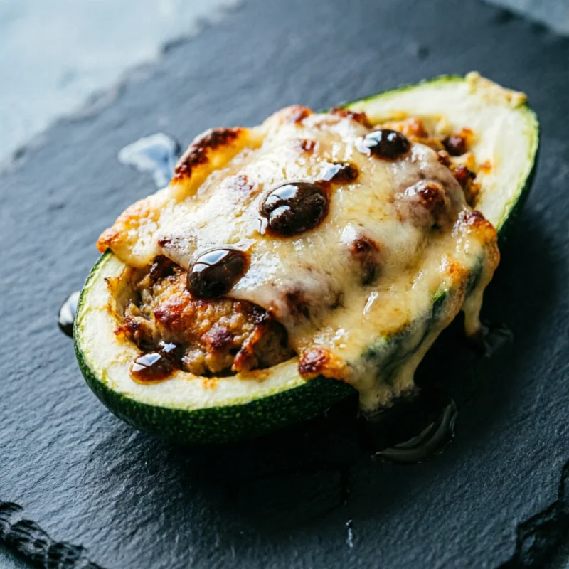 Calabacín Relleno con Ragú de Setas y Pecanas