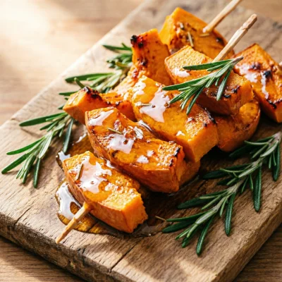 Brochetas de Calabaza con Romero y Miel