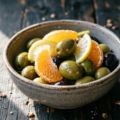 Aceitunas Curadas con Cítricos de Otoño