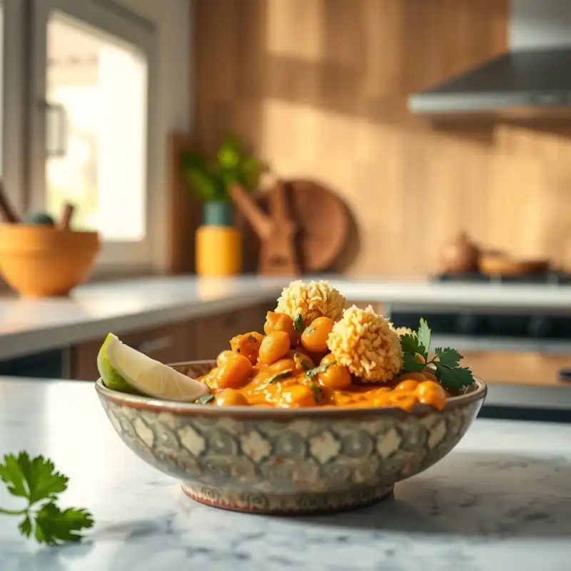 Curry Cremoso de Garbanzos y Coliflor